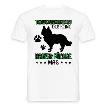 Harz fox do not trust Old German Herding Dog - Men's T-Shirt - white - Front - AI Model Male 178 dark (178cm)