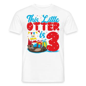 Anniversaire de la loutre Cette petite loutre - T-shirt homme - blanc - Devant - AI Model Male 178 dark (178cm)