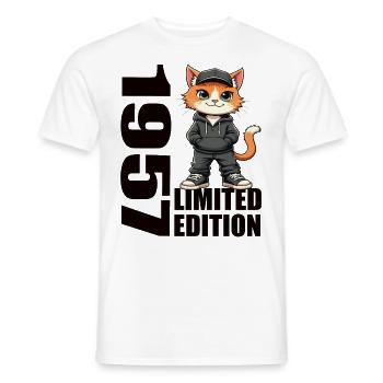 Edition Limitée 1957 Anniversaire Né 1957 - T-shirt homme - blanc - Devant - AI Model Male 178 dark (178cm)