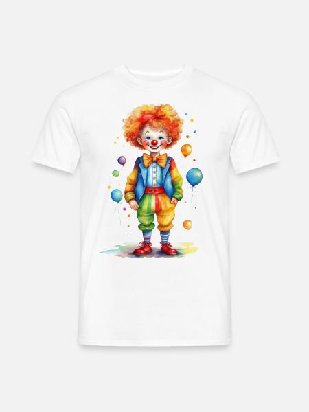 Ein Clown passend zu Karneval / Fasching - Männer T-Shirt - Weiß