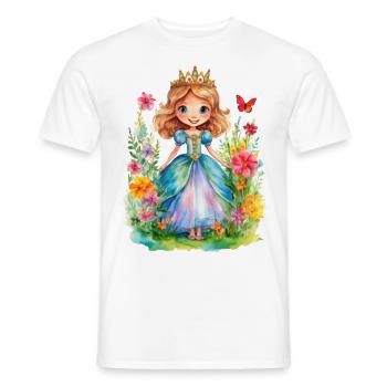Princesse dans le jardin - T-shirt homme - blanc - Devant - AI Model Male 178 dark (178cm)