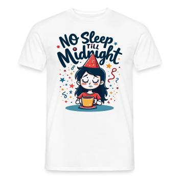 No Sleep Till Midnight - Männer T-Shirt - Weiß - Vorne - AI Model Male 178 dark (178cm)