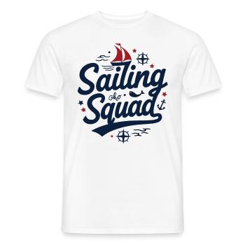Sailing Squad – Maritime design for sailing fans - Men's T-Shirt - white - Front - AI Model Male 178 dark (178cm)
