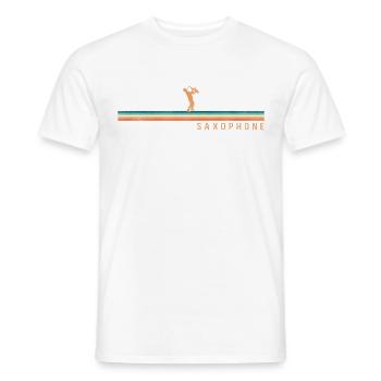 Saxophone Retro Vintage Saxophone - Männer T-Shirt - Weiß - Vorne - AI Model Male 178 dark (178cm)