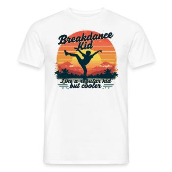 Breakdance Retro Design – Cool Outfit for Dancers - Men's T-Shirt - white - Front - AI Model Male 178 dark (178cm)