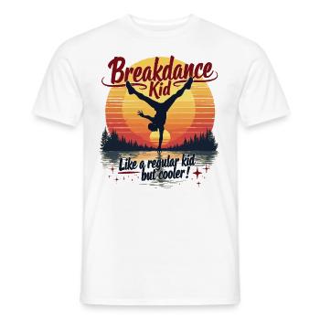 Breakdance Retro Design – Cool Outfit for Dancers - Men's T-Shirt - white - Front - AI Model Male 178 dark (178cm)