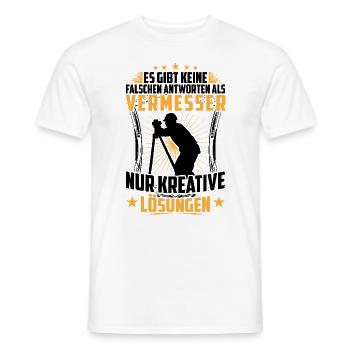 Géomètre mauvaise réponse Landverladung - T-shirt homme - blanc - Devant - AI Model Male 178 dark (178cm)