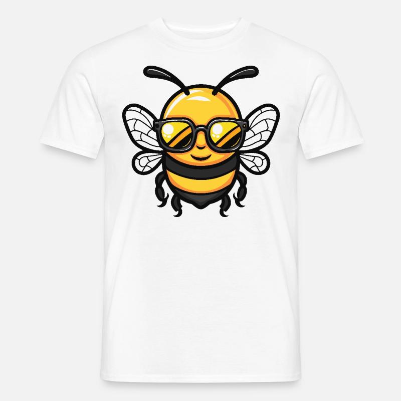 Biene Cool Comic - Männer T-Shirt - Weiß