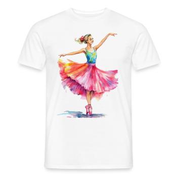 Danseur - T-shirt homme - blanc - Devant - AI Model Male 178 dark (178cm)