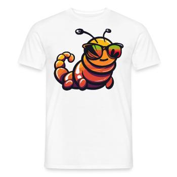 Wurm Cool Comic - Männer T-Shirt - Weiß - Vorne - AI Model Male 178 dark (178cm)