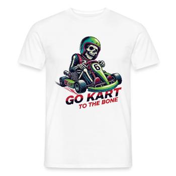 Kart Squelette - T-shirt homme - blanc - Devant - AI Model Male 178 dark (178cm)