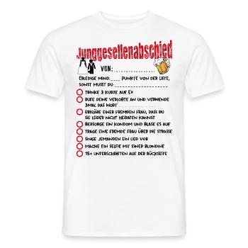 JGA Männer T-Shirt Bräutigam Junggesellenabschied - Männer T-Shirt - Weiß - Vorne - AI Model Male 178 dark (178cm)