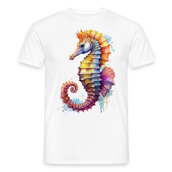 Seepferdchen - Männer T-Shirt - Weiß - Vorne - AI Model Male 178 dark (178cm)