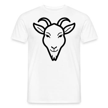 Bouc - T-shirt homme - blanc - Devant - AI Model Male 178 dark (178cm)