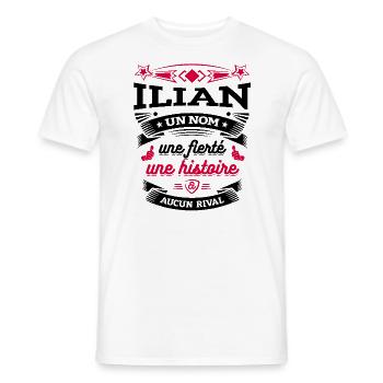 ILIAN UN NOM UNE FIERTÉ AUCUN RIVAL - T-shirt homme - blanc - Devant - AI Model Male 178 dark (178cm)