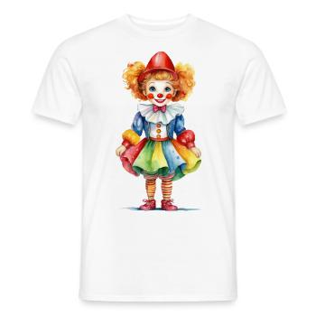 Carnaval ou costume de clown de carnaval - T-shirt homme - blanc - Devant - AI Model Male 178 dark (178cm)