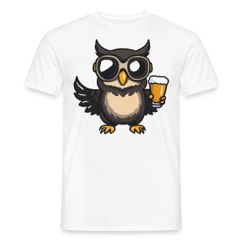 Eule Apres Ski Bier - Männer T-Shirt - Weiß - Vorne - AI Model Male 178 dark (178cm)