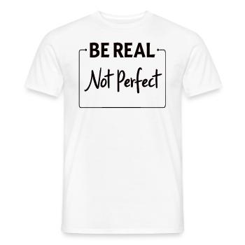 Être réel Motiv Inspiration Confiance en soi - T-shirt homme - blanc - Devant - AI Model Male 178 dark (178cm)