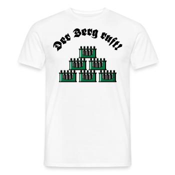 Der Berg Ruft! (Bier Bierkästen Bierkisten / Grün) - Männer T-Shirt - Weiß - Vorne - AI Model Male 178 dark (178cm)