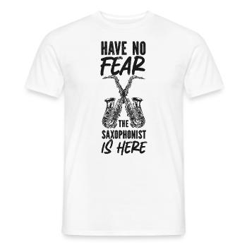 Les saxophones n’ont pas peur de la - T-shirt homme - blanc - Devant - AI Model Male 178 dark (178cm)