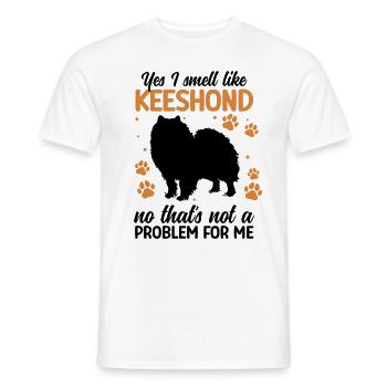 Wolfspitz : , je sens comme Keeshond - T-shirt homme - blanc - Devant - AI Model Male 178 dark (178cm)
