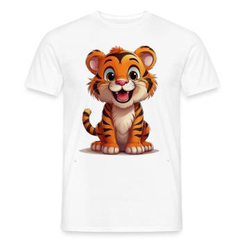 Ein niedlicher glücklicher Tiger - Männer T-Shirt - Weiß - Vorne - AI Model Male 178 dark (178cm)