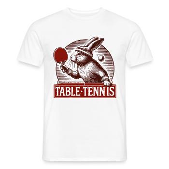 Bunny Table Tennis Vintage Retro Look - Men's T-Shirt - white - Front - AI Model Male 178 dark (178cm)