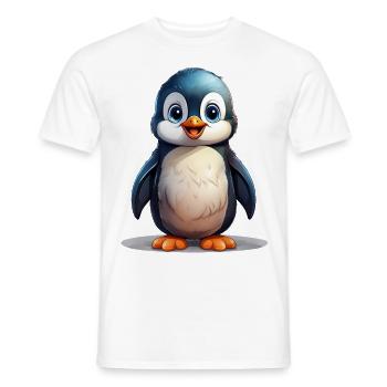Cute Penguin - Men's T-Shirt - white - Front - AI Model Male 178 dark (178cm)
