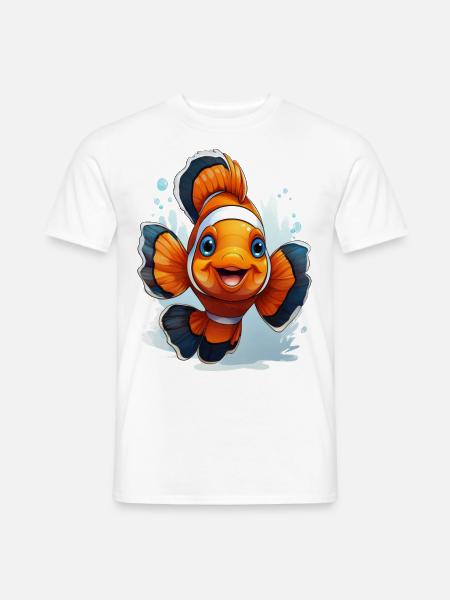 Poisson-clown - T-shirt homme - blanc