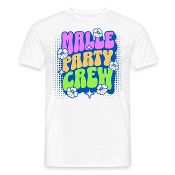 Malle Party Crew - Men's T-Shirt - white - Front - AI Model Male 178 dark (178cm)