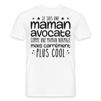 maman avocate - maman normale cadeau humour mère - T-shirt homme - blanc - Devant - AI Model Male 178 dark (178cm)