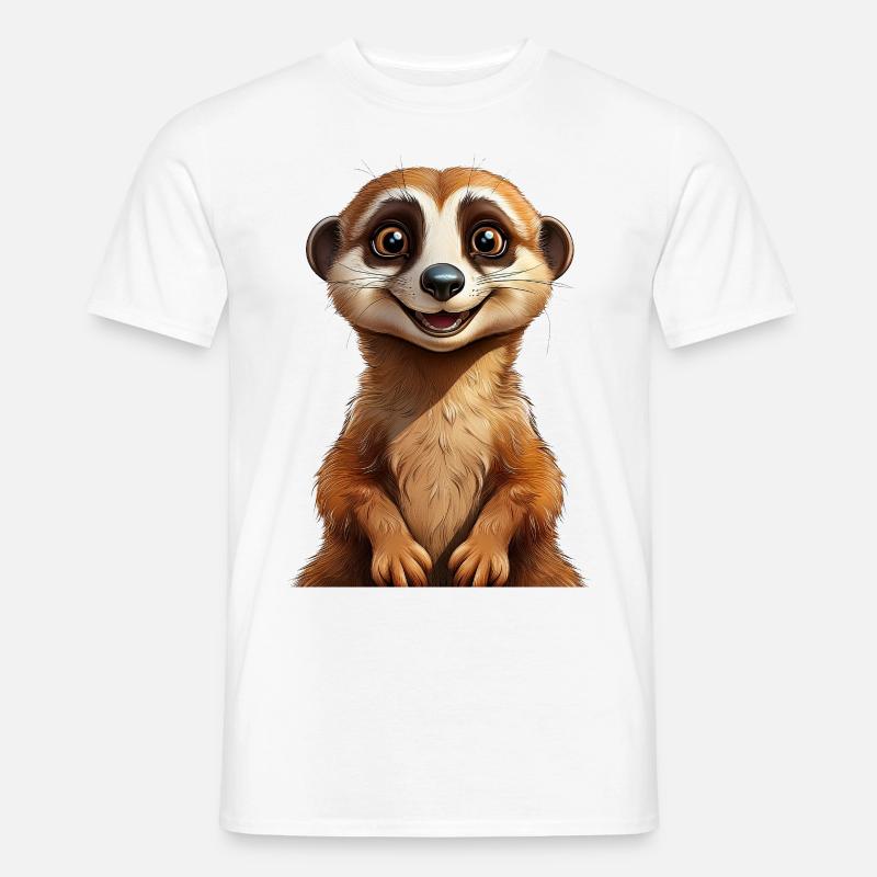 Erdmännchen - Männer T-Shirt - Weiß