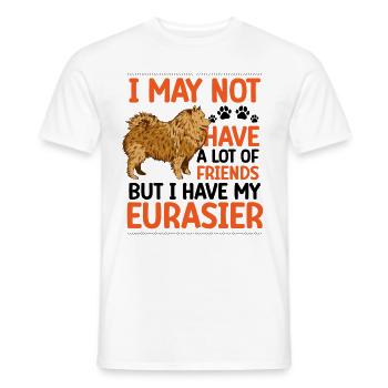 Eurasier est mon ami le Spitz Eurasien - T-shirt homme - blanc - Devant - AI Model Male 178 dark (178cm)