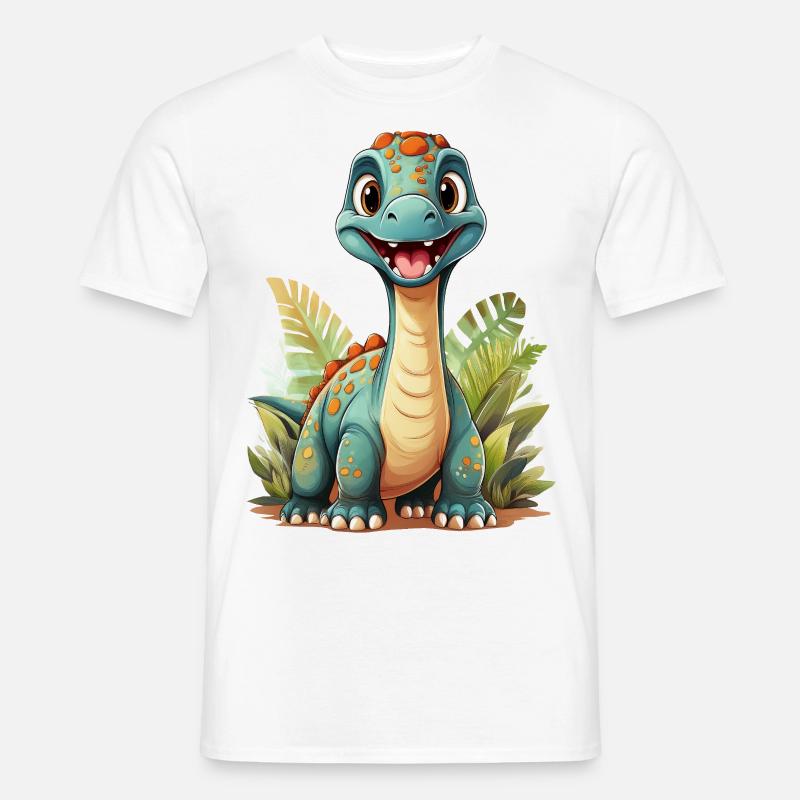 Brachiosaurus Dinosaurier - Männer T-Shirt - Weiß