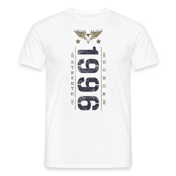 Limited Edition 1996 Birthday Strength and Honor - Men's T-Shirt - white - Front - AI Model Male 178 dark (178cm)