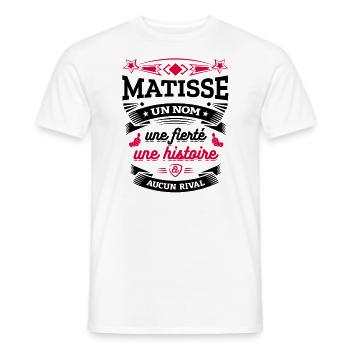 MATISSE UN NOM UNE FIERTÉ AUCUN RIVAL - T-shirt homme - blanc - Devant - AI Model Male 178 dark (178cm)