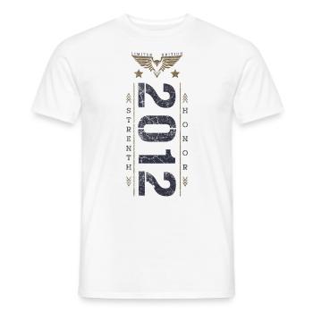 Edition Limitée 2012 Anniversaire Force et Honneur - T-shirt homme - blanc - Devant - AI Model Male 178 dark (178cm)