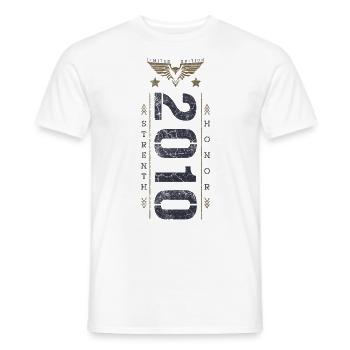 Edition Limitée 2010 Anniversaire Force et Honneur - T-shirt homme - blanc - Devant - AI Model Male 178 dark (178cm)