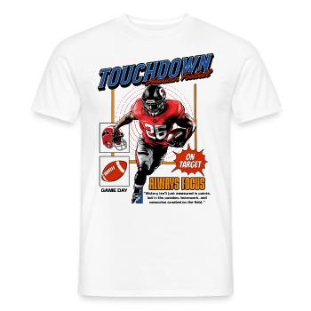 Joueur de football américain États-Unis America Sports Splash - T-shirt homme - blanc - Devant - AI Model Male 178 dark (178cm)