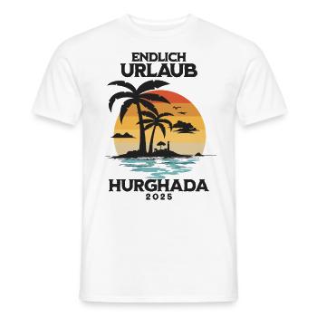 Hurghada Urlaub 2025 Ägypten Reise - Männer T-Shirt - Weiß - Vorne - AI Model Male 178 dark (178cm)