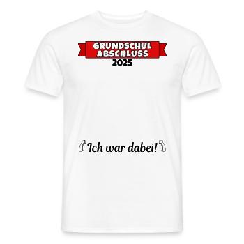Grundschulabschluss Grundschule Abschluss 2025 - Männer T-Shirt - Weiß - Vorne - AI Model Male 178 dark (178cm)