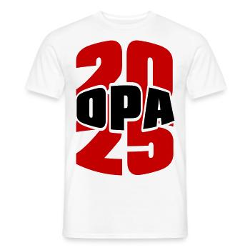 2025 Opa - Männer T-Shirt - Weiß - Vorne - AI Model Male 178 dark (178cm)