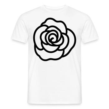 Pink Flower - Men's T-Shirt - white - Front - AI Model Male 178 dark (178cm)