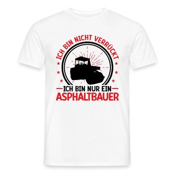 Le constructeur d’asphalte n’est pas un fou de la construction de routes - T-shirt homme - blanc - Devant - AI Model Male 178 dark (178cm)