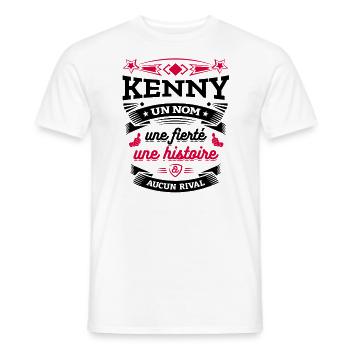 KENNY UN NOM UNE FIERTÉ AUCUN RIVAL - T-shirt homme - blanc - Devant - AI Model Male 178 dark (178cm)