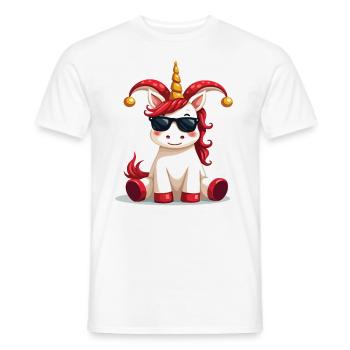 Karneval Karneval Einhorn Fasching Karneval Kostüm - Männer T-Shirt - Weiß - Vorne - AI Model Male 178 dark (178cm)