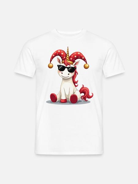 Karneval Karneval Einhorn Fasching Karneval Kostüm - Männer T-Shirt - Weiß