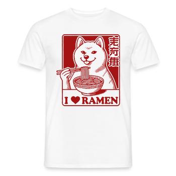 Amour des nouilles japonaises streetwear kawaii ramen - T-shirt homme - blanc - Devant - AI Model Male 178 dark (178cm)