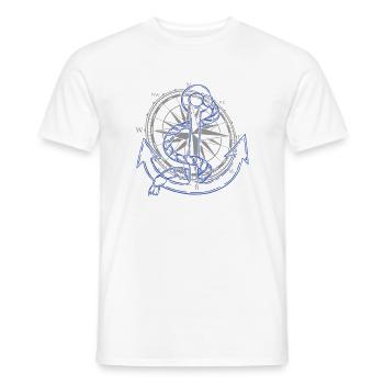 2 Capitaine Sailor Windrose - T-shirt homme - blanc - Devant - AI Model Male 178 dark (178cm)