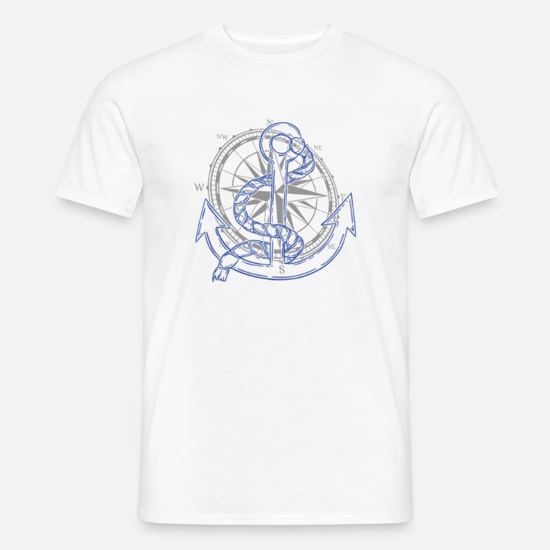 2 Captain Sailor Windrose - Men's T-Shirt - white